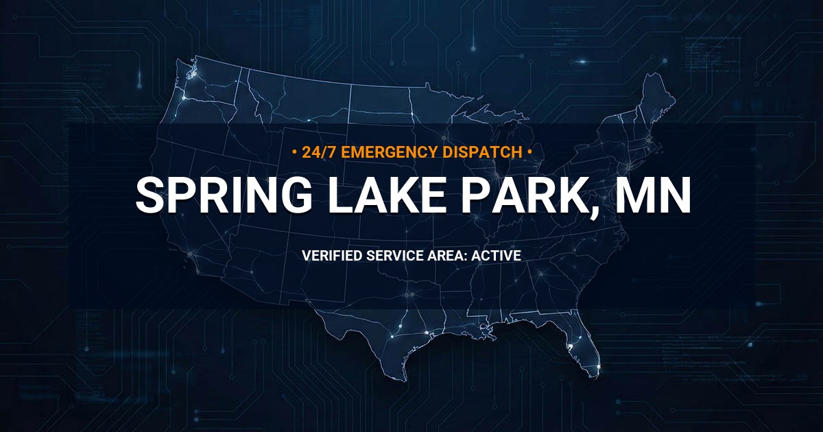 Emergency Plumbing Dispatch Map for Plumbing Services: Spring Lake Park, MN
