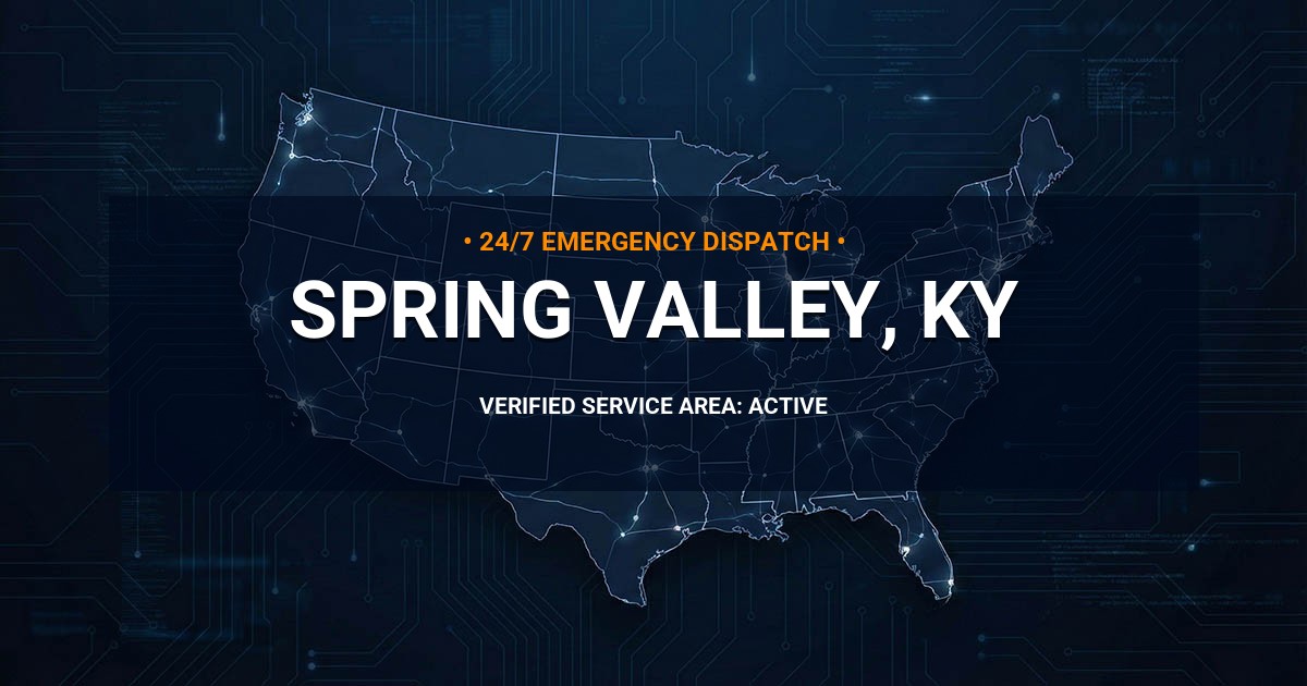 Emergency Plumbing Dispatch Map for Plumbing Services: Spring Valley, KY