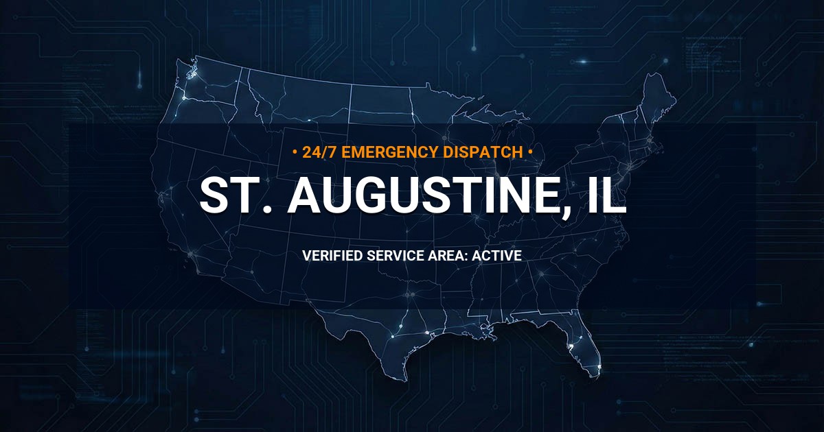 Emergency Plumbing Dispatch Map for Plumbing Services: St. Augustine, IL
