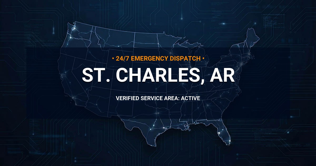 Emergency Plumbing Dispatch Map for Plumbing Services: St. Charles, AR