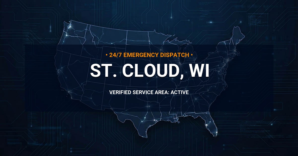 Emergency Plumbing Dispatch Map for Plumbing Services: St. Cloud, WI