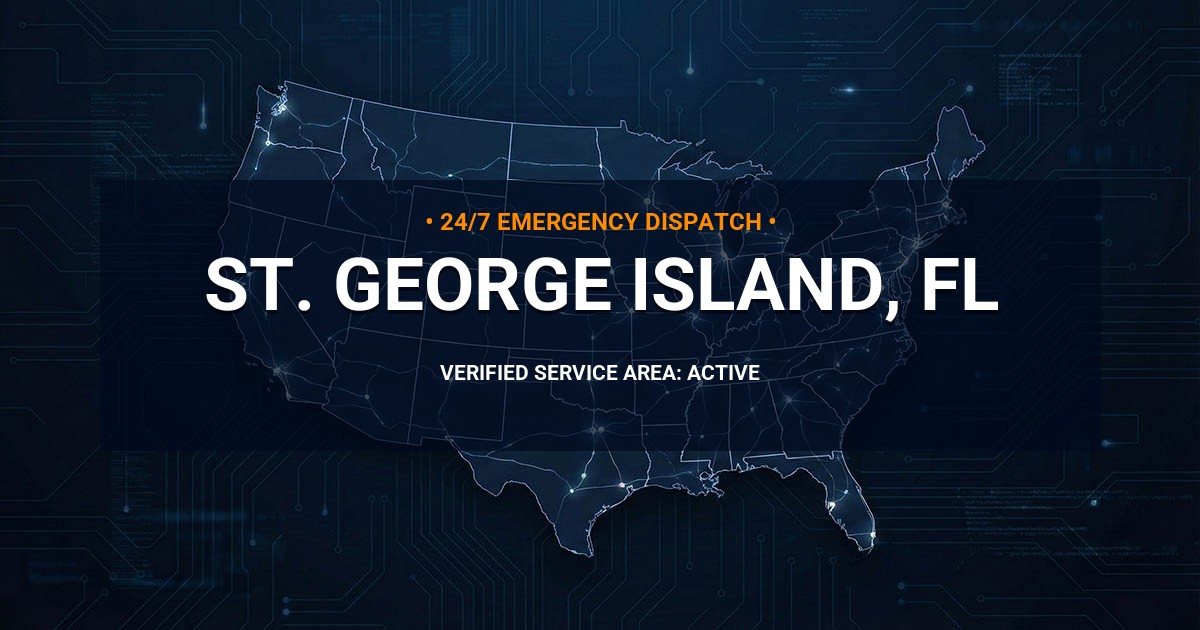 Emergency Plumbing Dispatch Map for Plumbing Services: St. George Island, FL