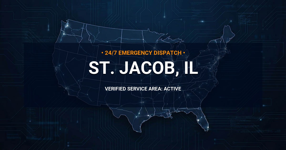 Emergency Plumbing Dispatch Map for Plumbing Services: St. Jacob, IL