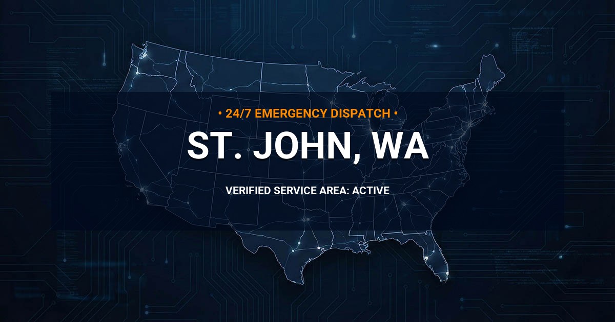 Emergency Plumbing Dispatch Map for Plumbing Services: St. John, WA