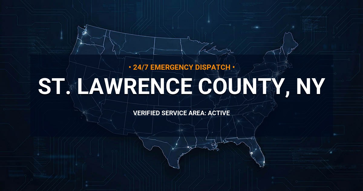 Emergency Plumbing Dispatch Map for St. Lawrence County Plumbing Logistics