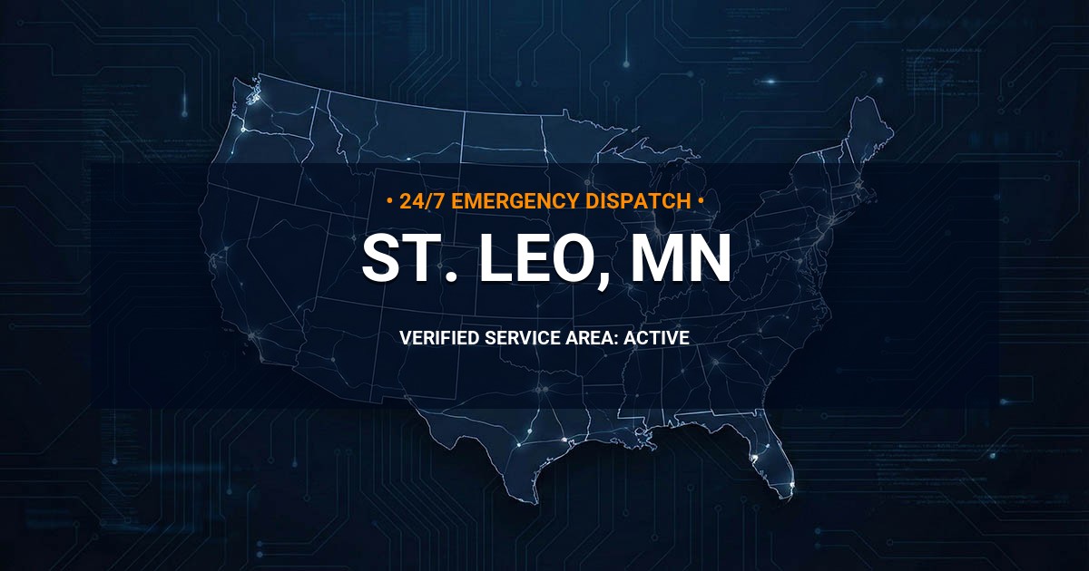 Emergency Plumbing Dispatch Map for Plumbing Services: St. Leo, MN