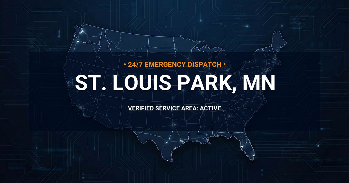 Emergency Plumbing Dispatch Map for Plumbing Services: St. Louis Park, MN