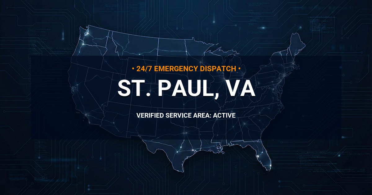 Emergency Plumbing Dispatch Map for Plumbing Services: St. Paul, VA