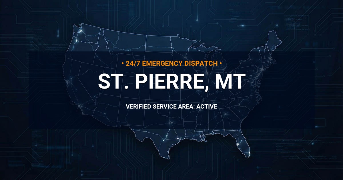 Emergency Plumbing Dispatch Map for Plumbing Services: St. Pierre, MT