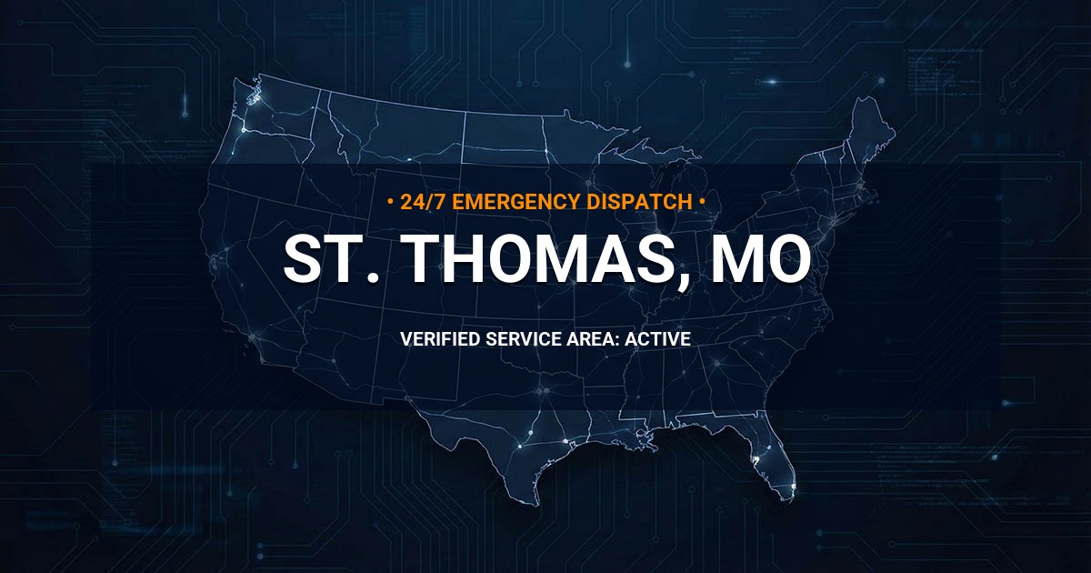 Emergency Plumbing Dispatch Map for Plumbing Services: St. Thomas, MO