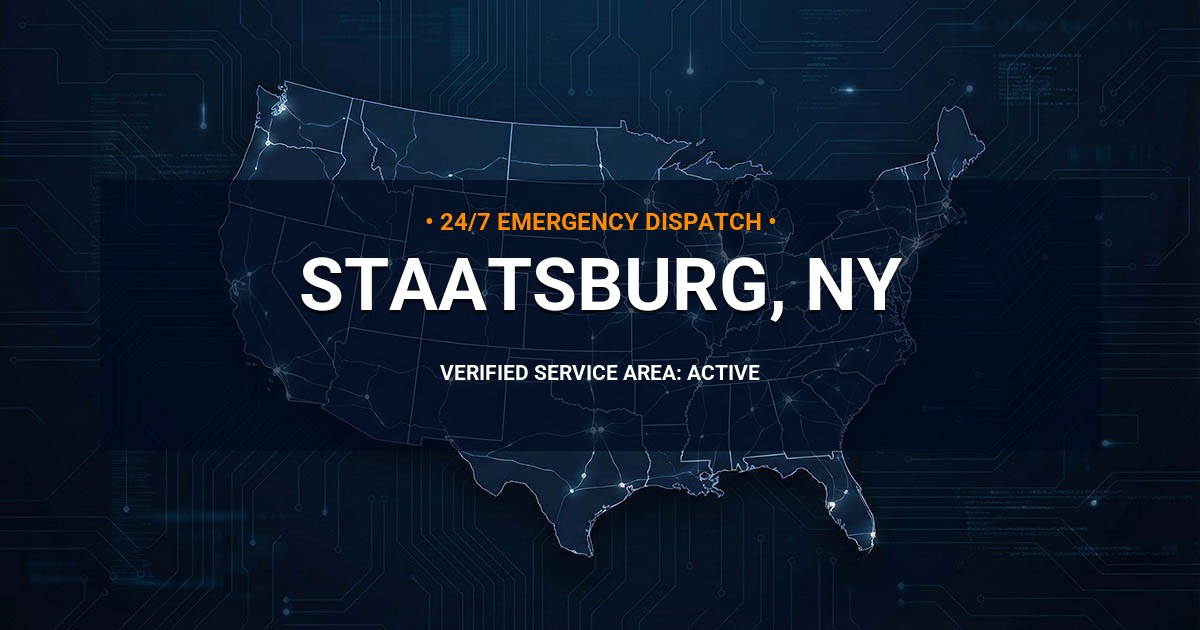 Emergency Plumbing Dispatch Map for Plumbing Services: Staatsburg, NY