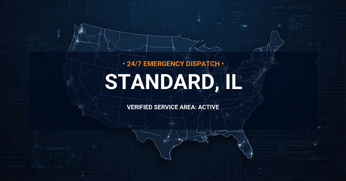 Emergency Plumbing Dispatch Map for Plumbing Services: Standard, IL