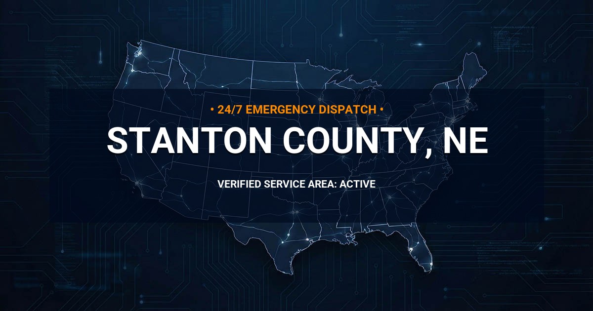 Emergency Plumbing Dispatch Map for Stanton County Plumbing Logistics