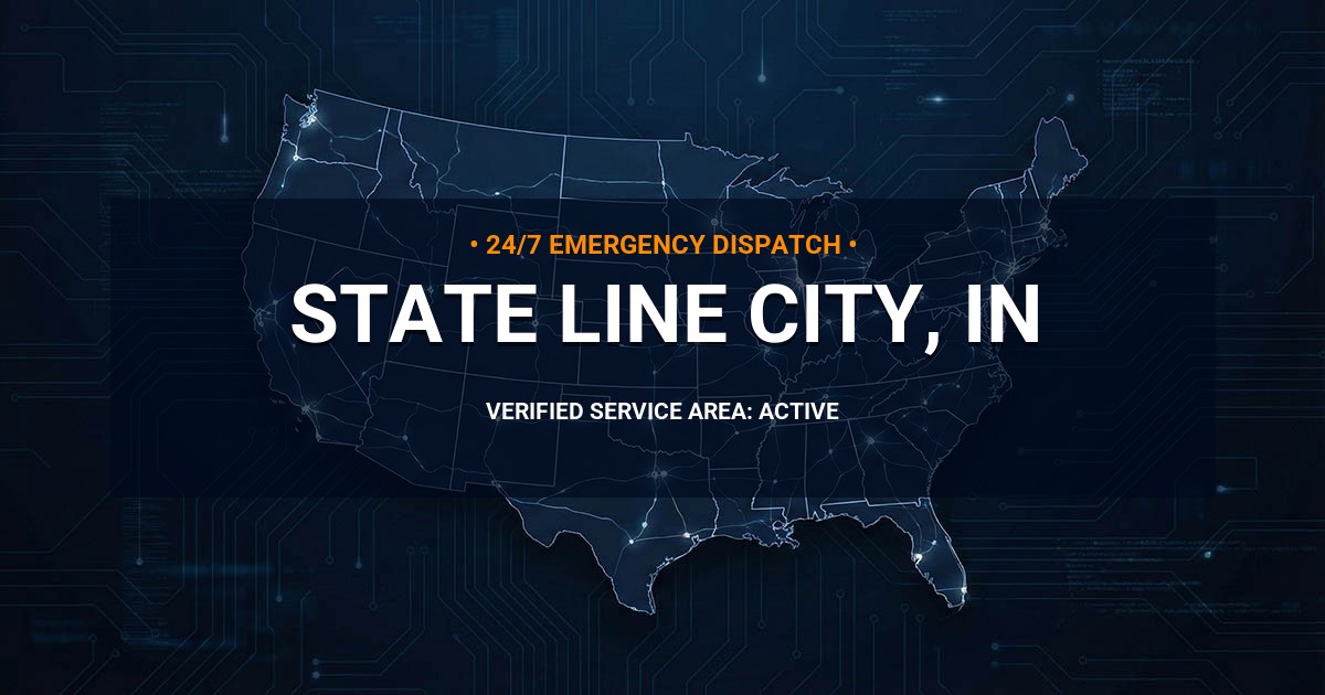 Emergency Plumbing Dispatch Map for Plumbing Services: State Line City, IN