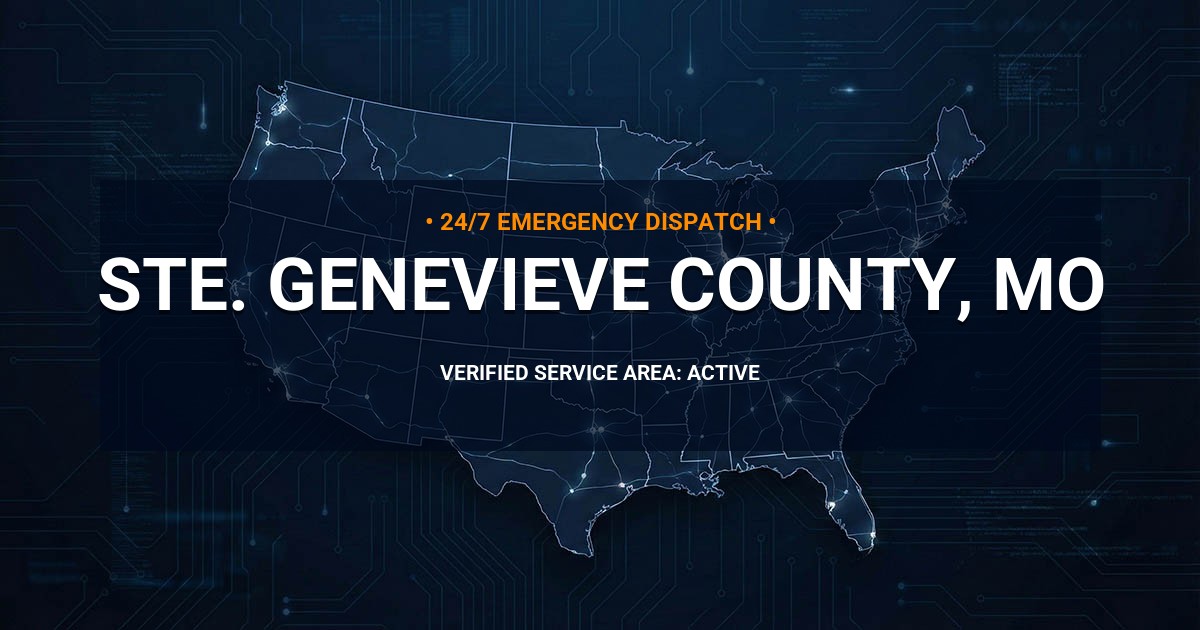 Emergency Plumbing Dispatch Map for Ste. Genevieve County Plumbing Logistics