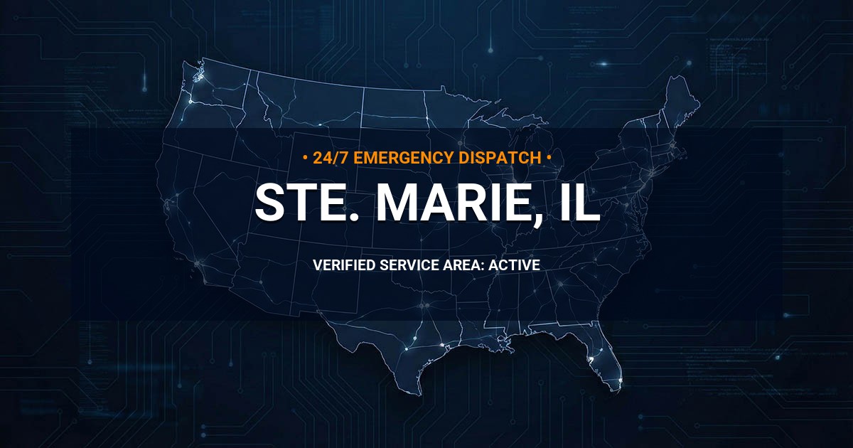 Emergency Plumbing Dispatch Map for Plumbing Services: Ste. Marie, IL
