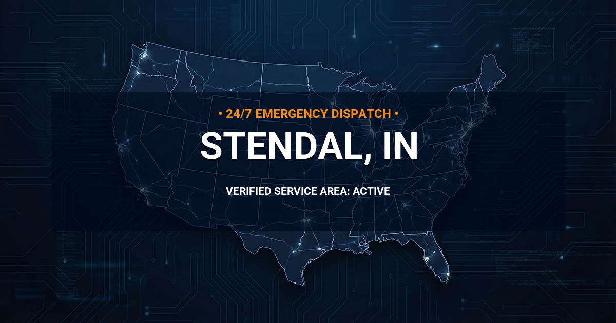Emergency Plumbing Dispatch Map for Plumbing Services: Stendal, IN