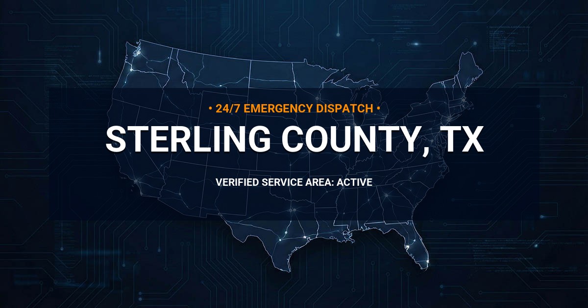 Emergency Plumbing Dispatch Map for Sterling County Plumbing Logistics