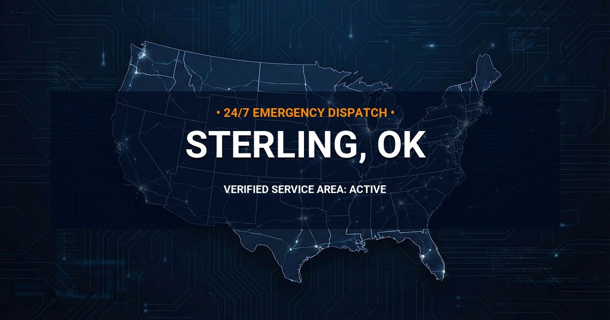 Emergency Plumbing Dispatch Map for Plumbing Services: Sterling, OK