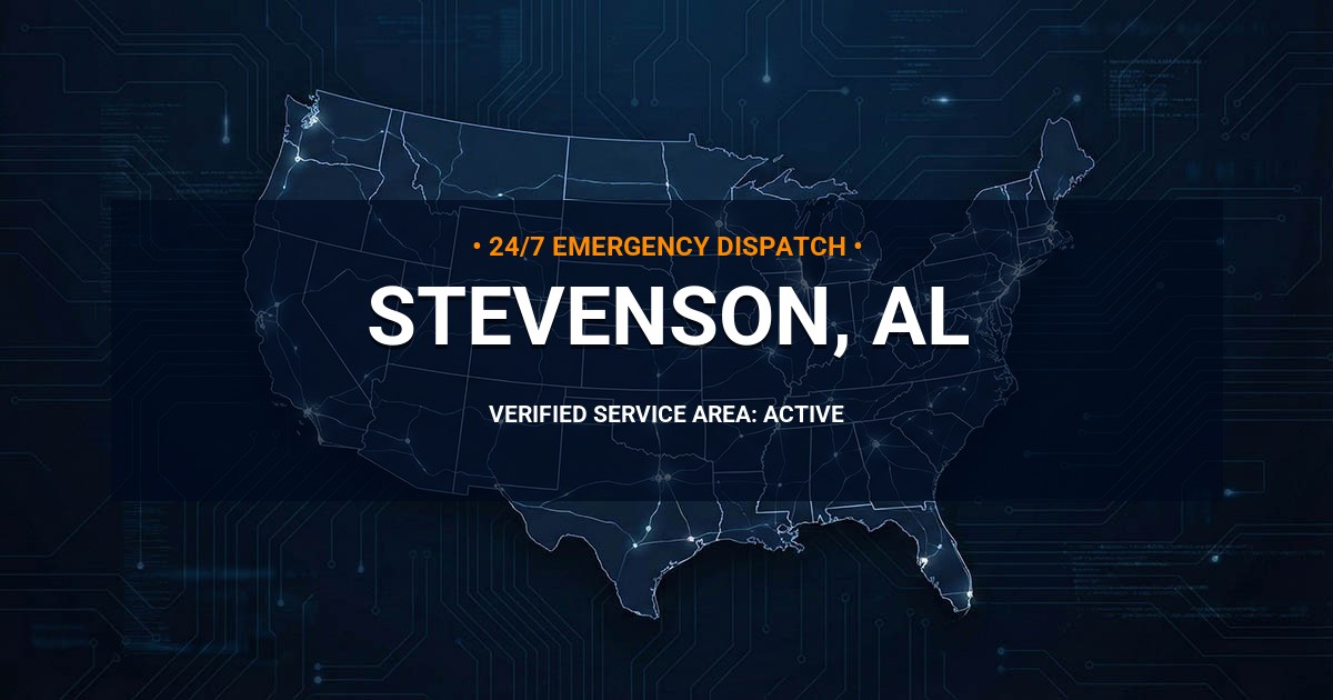 Emergency Plumbing Dispatch Map for Plumbing Services: Stevenson, AL