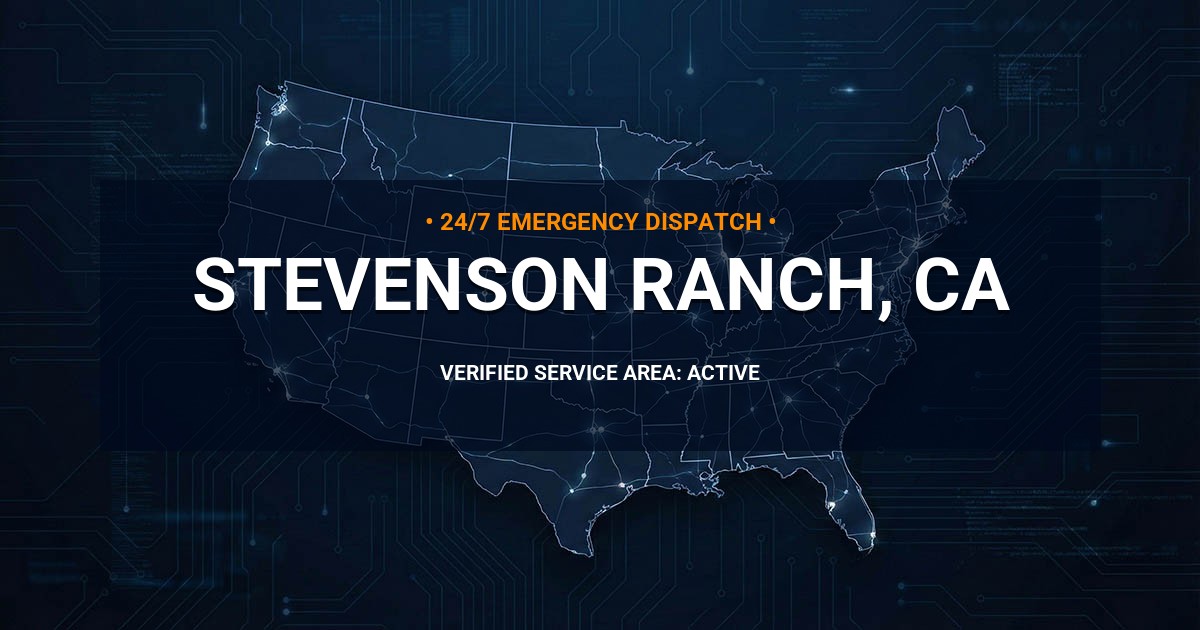 Emergency Plumbing Dispatch Map for Plumbing Services: Stevenson Ranch, CA