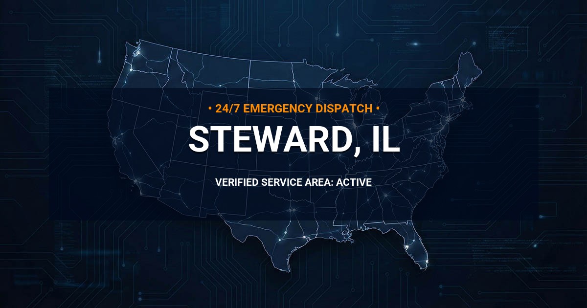 Emergency Plumbing Dispatch Map for Plumbing Services: Steward, IL