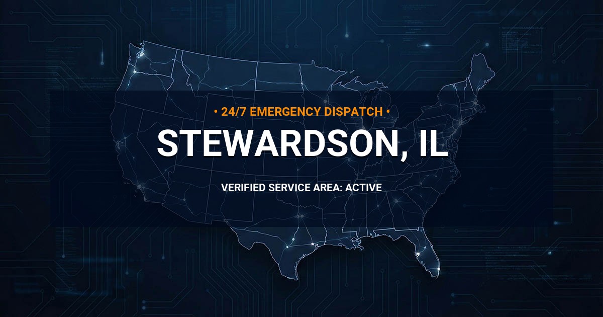 Emergency Plumbing Dispatch Map for Plumbing Services: Stewardson, IL