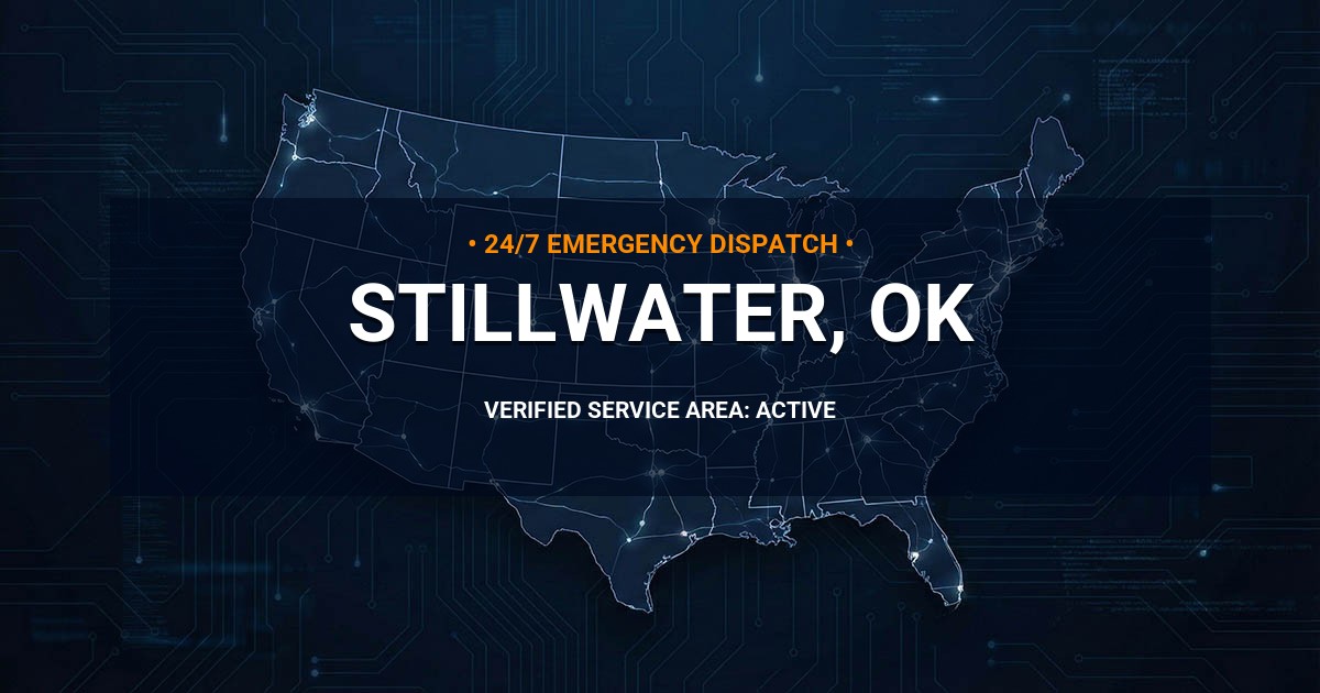 Emergency Plumbing Dispatch Map for Plumbing Services: Stillwater, OK