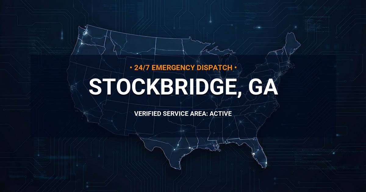 Emergency Plumbing Dispatch Map for Plumbing Services: Stockbridge, GA