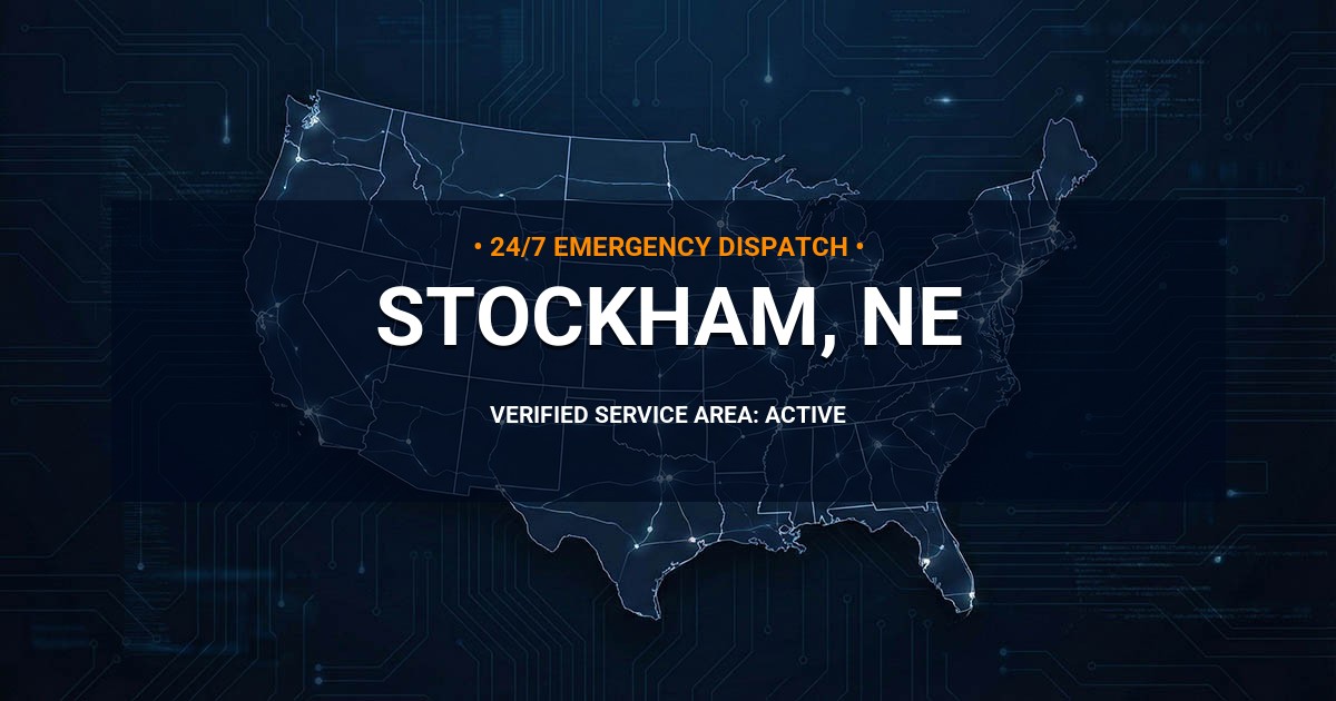 Emergency Plumbing Dispatch Map for Plumbing Services: Stockham, NE
