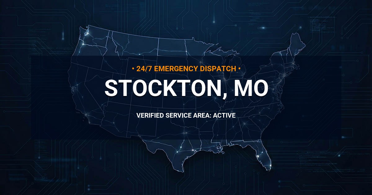 Emergency Plumbing Dispatch Map for Plumbing Services: Stockton, MO