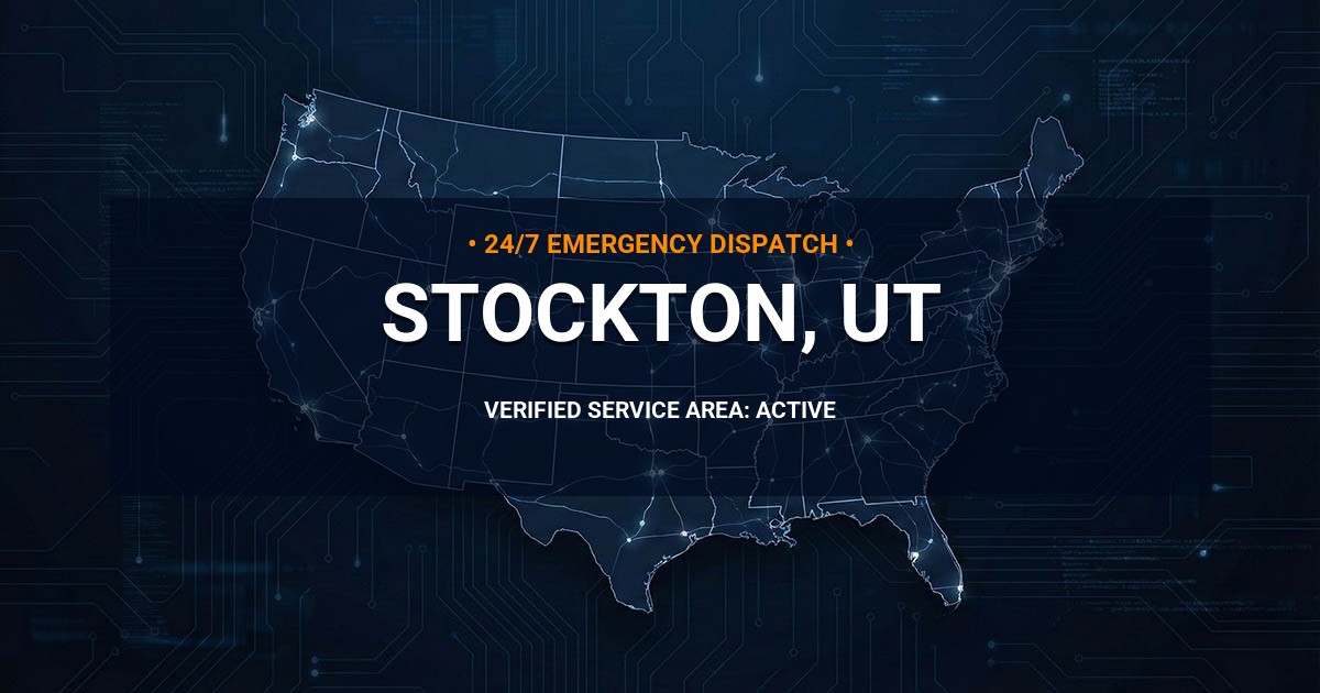 Emergency Plumbing Dispatch Map for Plumbing Services: Stockton, UT