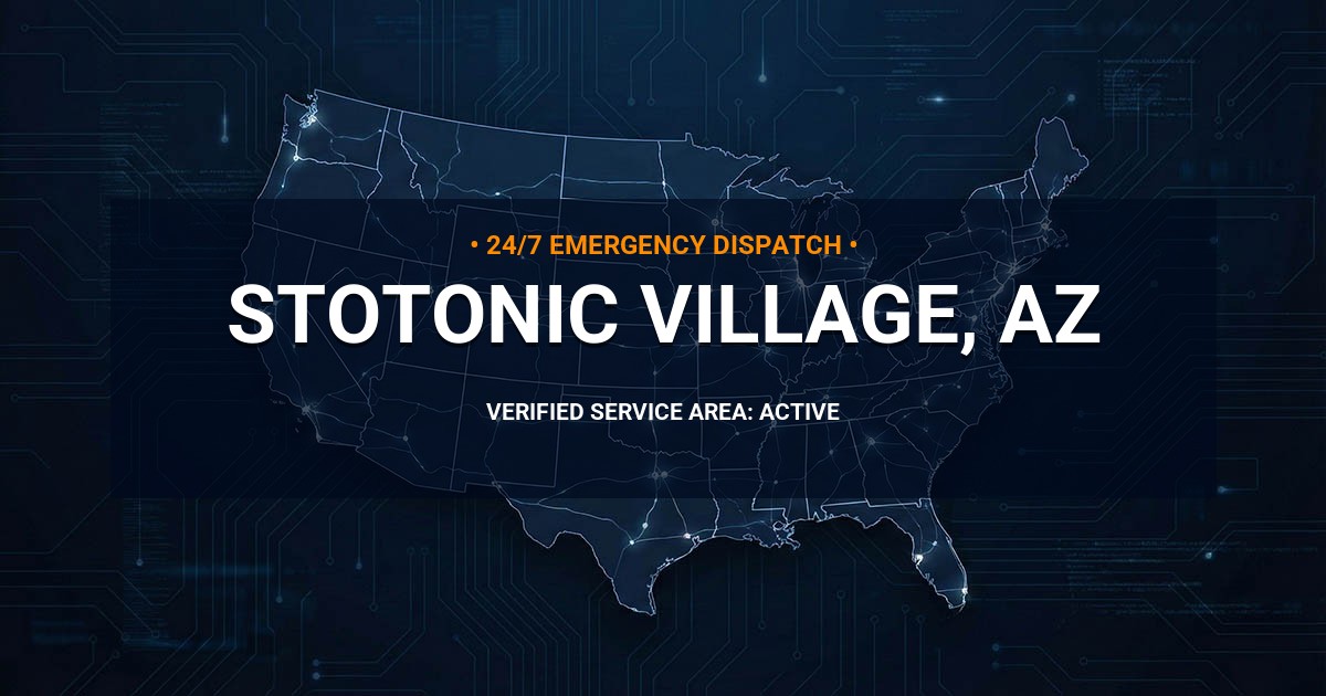 Emergency Plumbing Dispatch Map for Plumbing Services: Stotonic Village, AZ