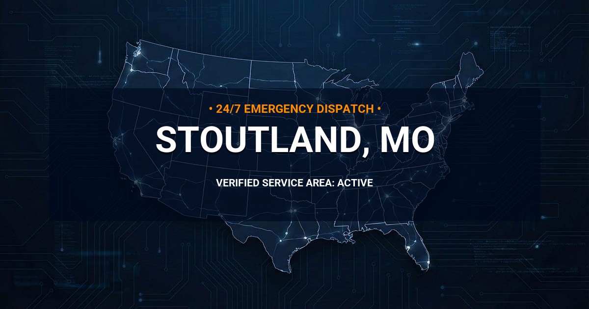Emergency Plumbing Dispatch Map for Plumbing Services: Stoutland, MO