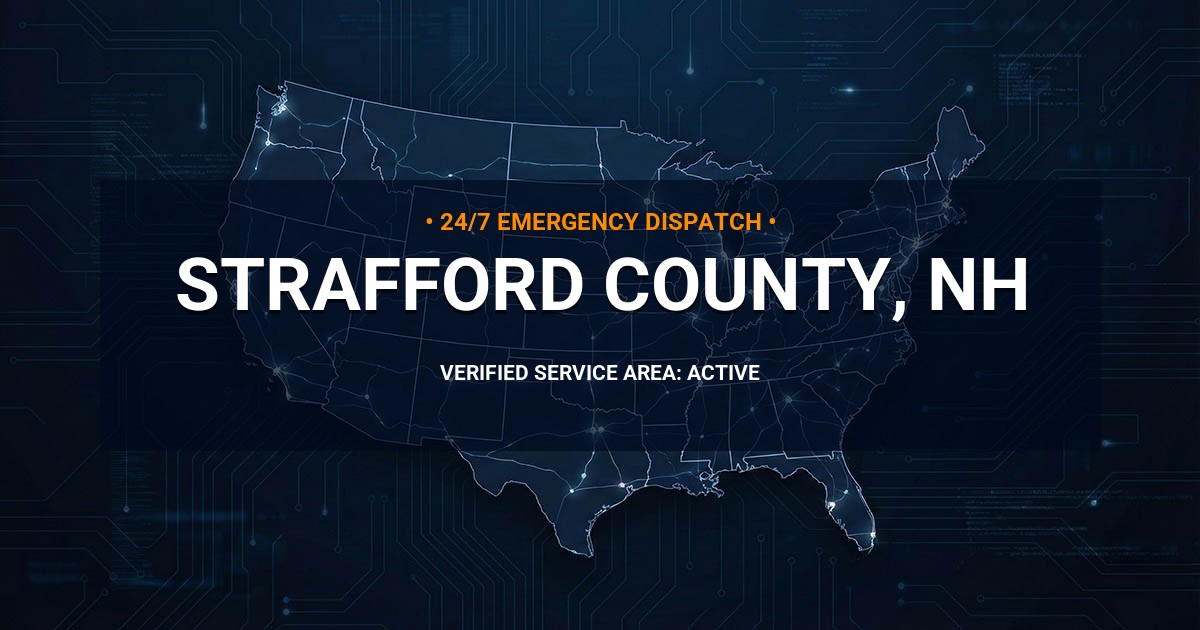 Emergency Plumbing Dispatch Map for Strafford County Plumbing Logistics
