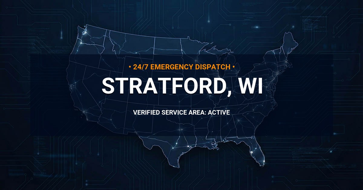 Emergency Plumbing Dispatch Map for Plumbing Services: Stratford, WI