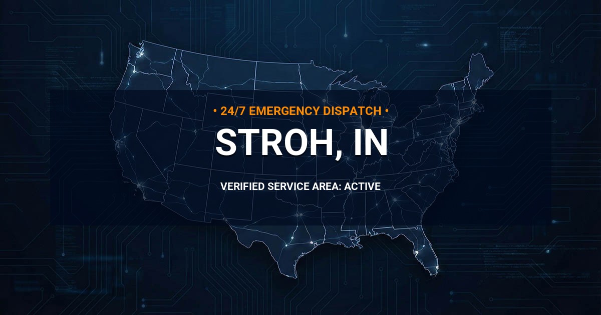 Emergency Plumbing Dispatch Map for Plumbing Services: Stroh, IN