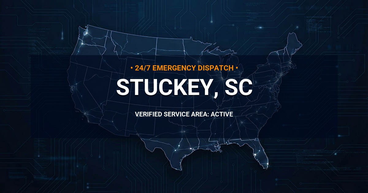 Emergency Plumbing Dispatch Map for Plumbing Services: Stuckey, SC