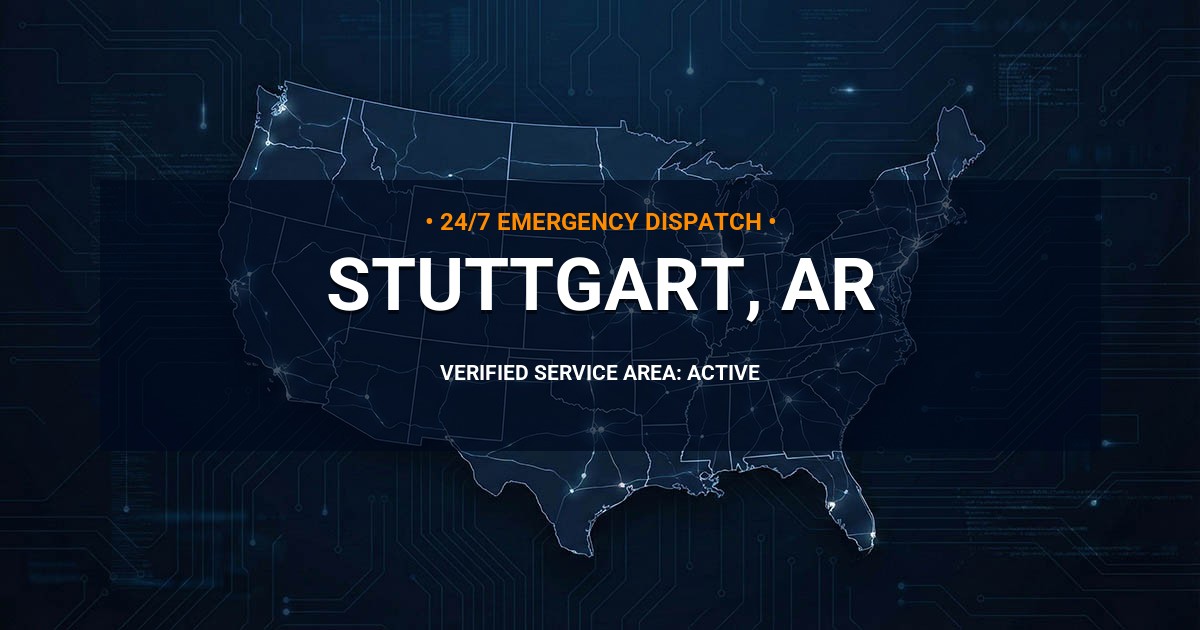 Emergency Plumbing Dispatch Map for Plumbing Services: Stuttgart, AR
