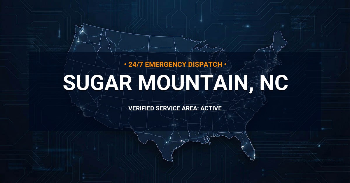 Emergency Plumbing Dispatch Map for Plumbing Services: Sugar Mountain, NC