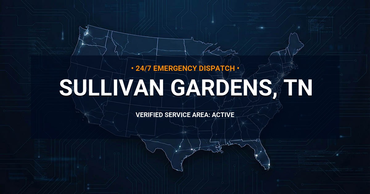Emergency Plumbing Dispatch Map for Plumbing Services: Sullivan Gardens, TN