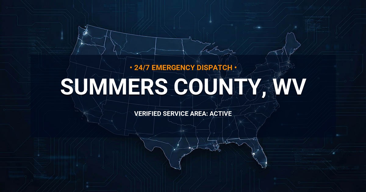Emergency Plumbing Dispatch Map for Summers County Plumbing Logistics