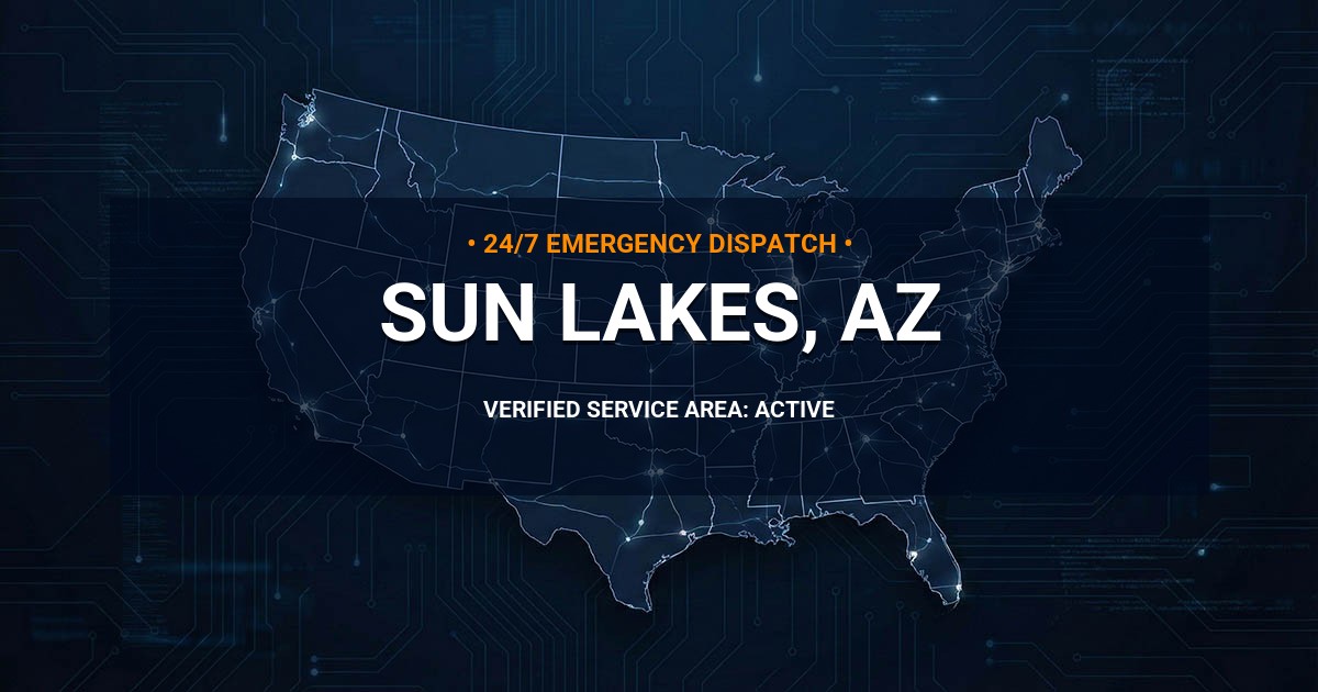 Emergency Plumbing Dispatch Map for Plumbing Services: Sun Lakes, AZ