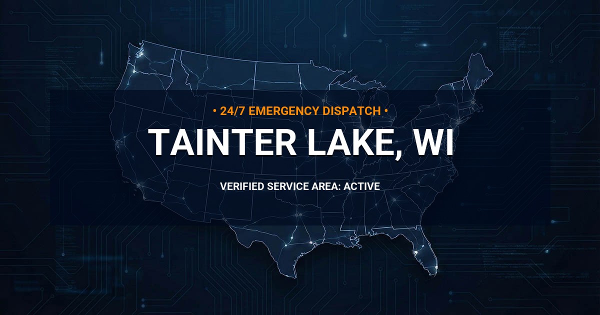 Emergency Plumbing Dispatch Map for Plumbing Services: Tainter Lake, WI