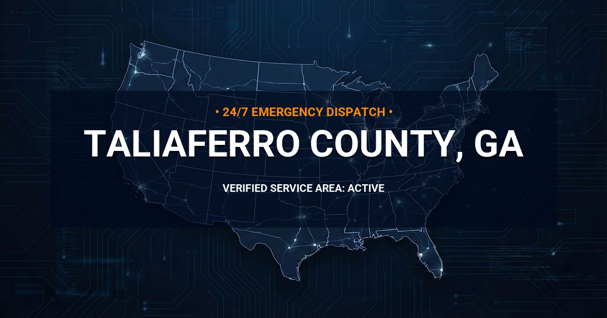 Emergency Plumbing Dispatch Map for Taliaferro County Plumbing Logistics