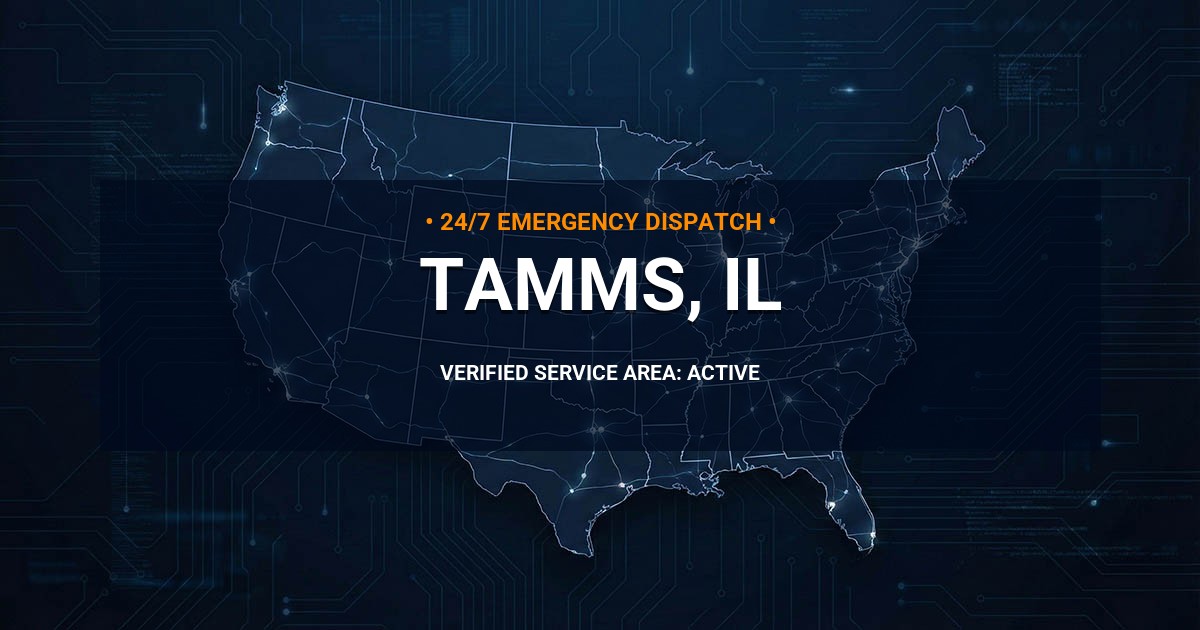 Emergency Plumbing Dispatch Map for Plumbing Services: Tamms, IL