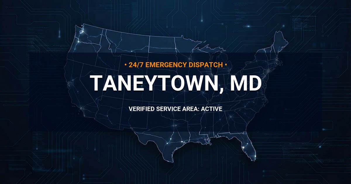 Emergency Plumbing Dispatch Map for Plumbing Services: Taneytown, MD