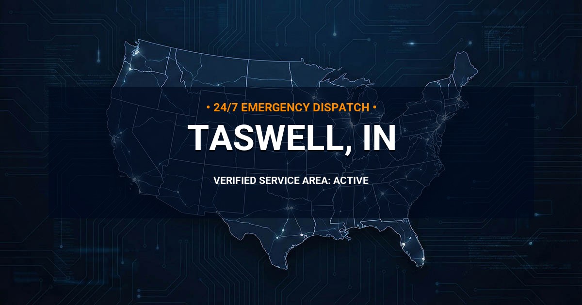 Emergency Plumbing Dispatch Map for Plumbing Services: Taswell, IN