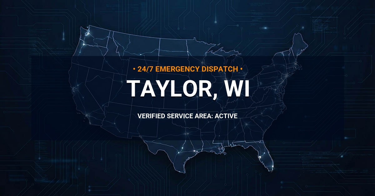 Emergency Plumbing Dispatch Map for Plumbing Services: Taylor, WI