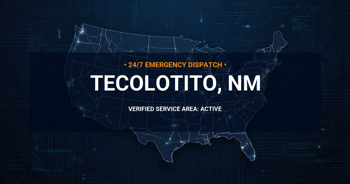 Emergency Plumbing Dispatch Map for Plumbing Services: Tecolotito, NM